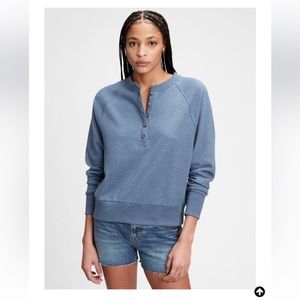Gap Vintage Soft Henley Raglan Sweatshirt